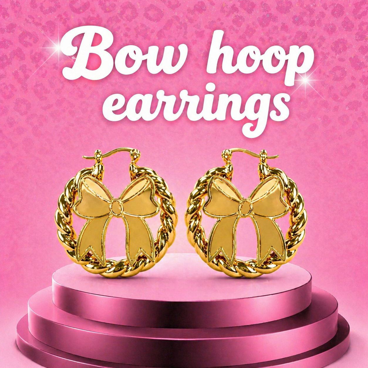 Bow hoop earings